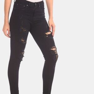 Hollister Black Distressed Jeans size 7